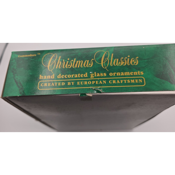 VTG Commodore Hand Decorated Glass Bell Ornaments Christmas Set of 4 - Picture 5 of 6